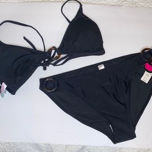 no boundaries nobo black swim top XL Set Ring
